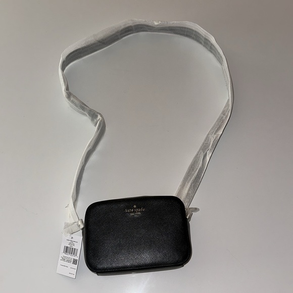 KATE SPADE *Madison* black leather camera rectangle crossbody mini bag purse - Picture 8 of 8